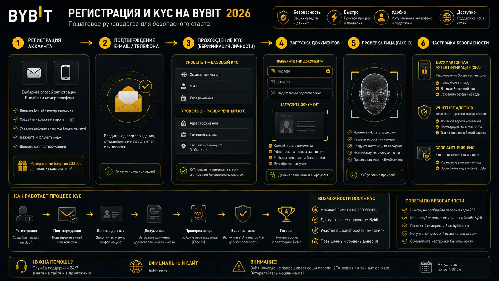 Регистрация и верификация KYC на Bybit
